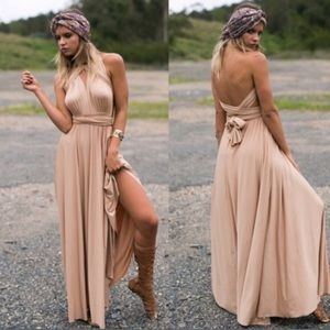 blush multiway maxi dress